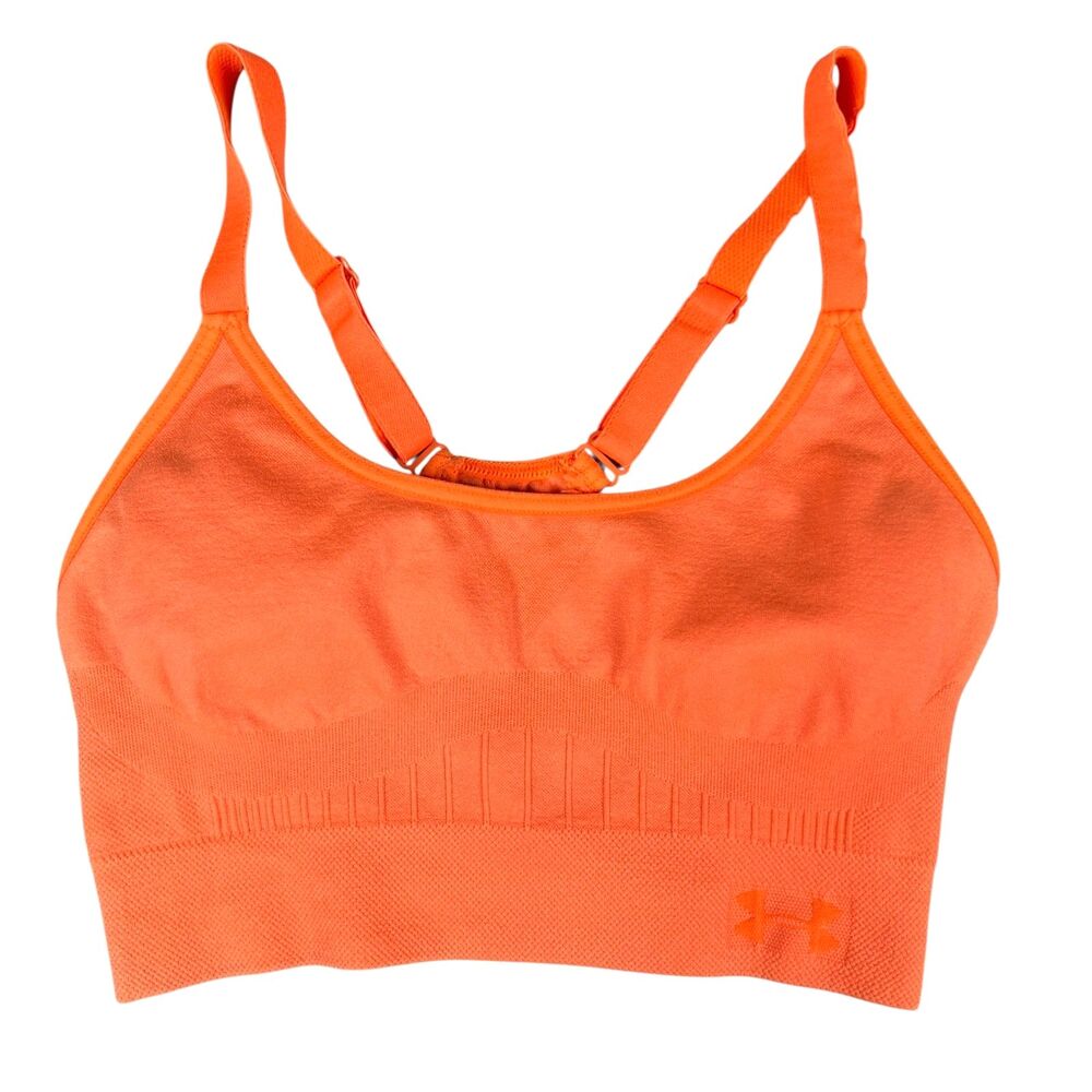 Under Armour Orange Seamless Sports Bra XS